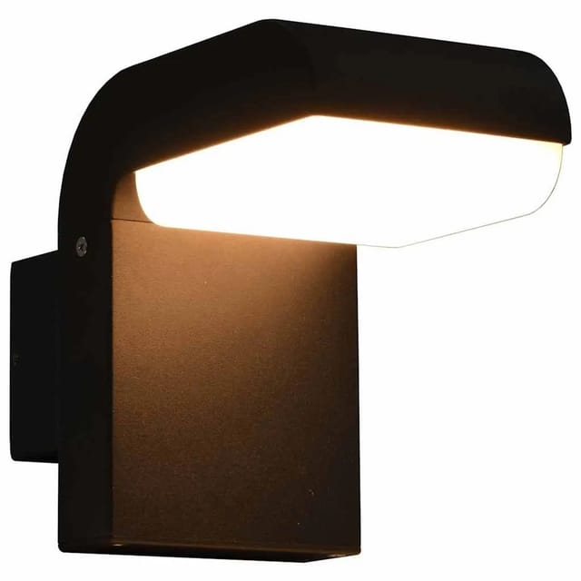 vidaXL Außenwandleuchte LED 9 W Schwarz Oval 45652