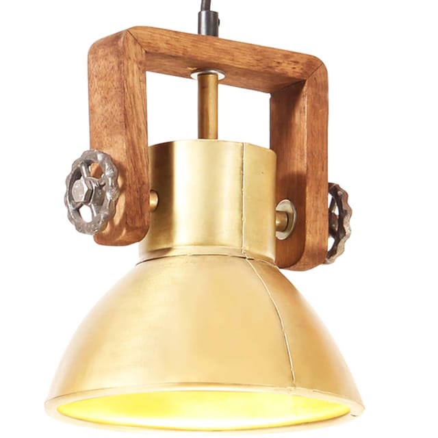 vidaXL Hängelampe Industriestil 25 W Messing Rund 19 cm E27 320534