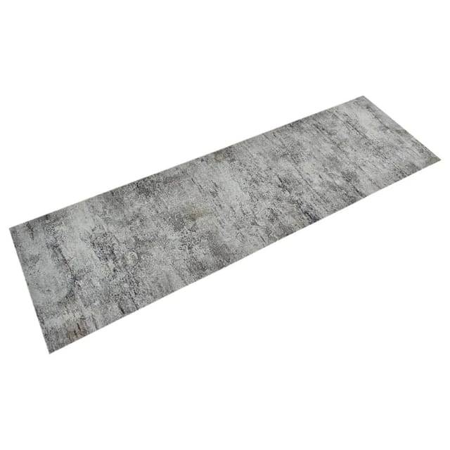 vidaXL Küchenteppich Waschbar Beton 60x180 cm Samt 136571