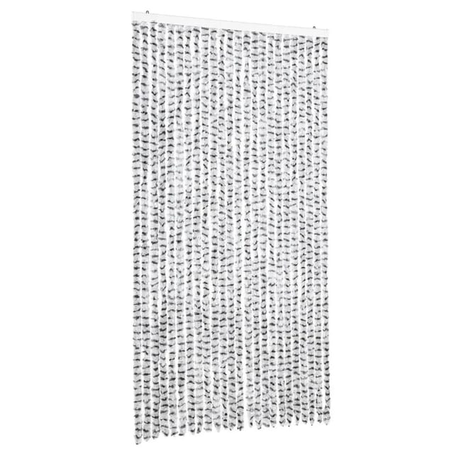 vidaXL Fliegenvorhang Hellgrau und Dunkelgrau 100x200 cm Chenille 377397