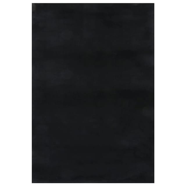 vidaXL Teppich Waschbar Flauschig Kurzflor 160x230 Rutschfest Schwarz 342186
