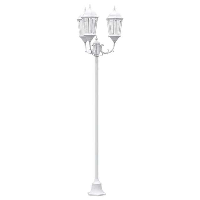 vidaXL Garten-Licht Weiß 57 x 49 x 241 cm Aluminium und Glas 42000340