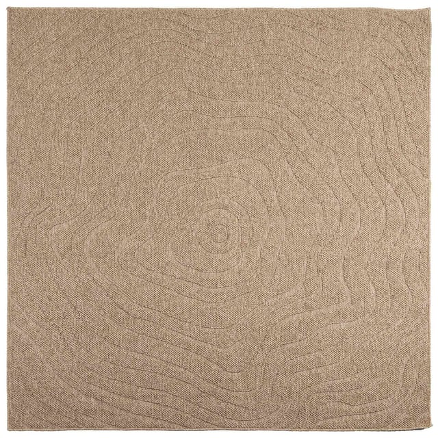 vidaXL Bereichsteppiche Moiré AGIRA Natur 120 x 120 cm Polyester 42022541