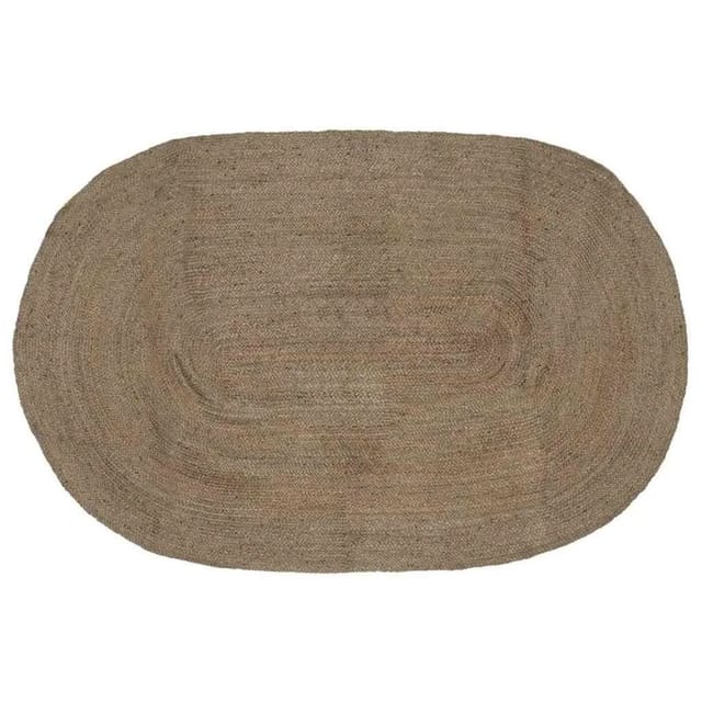 vidaXL Bereichsteppiche Oval Grau 152 x 245 cm Jute 42010640