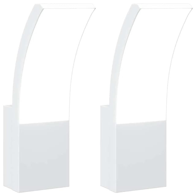 vidaXL LED-Außenwandleuchten 2 Stk Weiß Aluminiumdruckguss 4006265