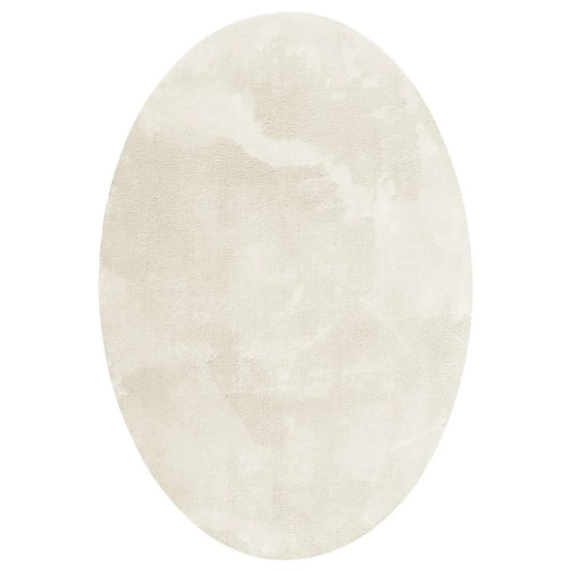 vidaXL Bereichsteppiche Oval HUARTE Creme 160 x 230 cm Polyester 4103625