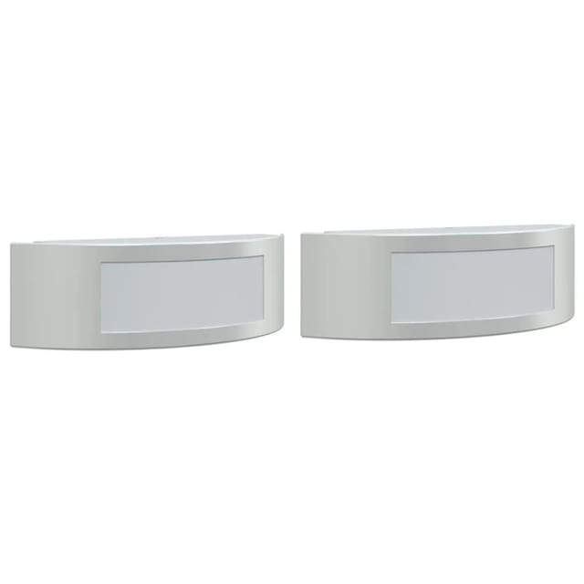 vidaXL Außenwandleuchten 2 Stk Silbern Edelstahl 4006303