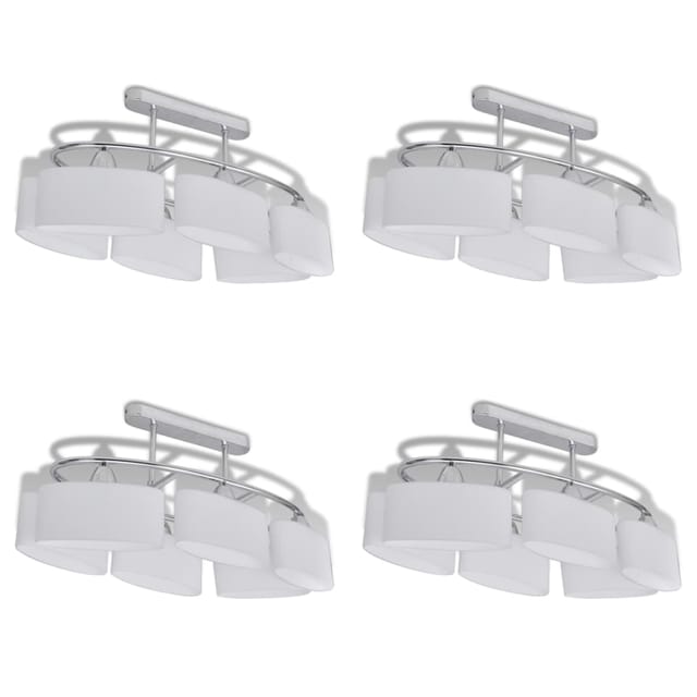 vidaXL Deckenlampe mit Ellipsenförmigen Glasschirmen 4 Stk E14 278761