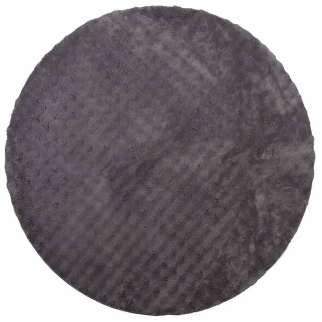 vidaXL Bereichsteppiche Rund SIROLO Anthrazit Ø 160 CM Polyester 42022789