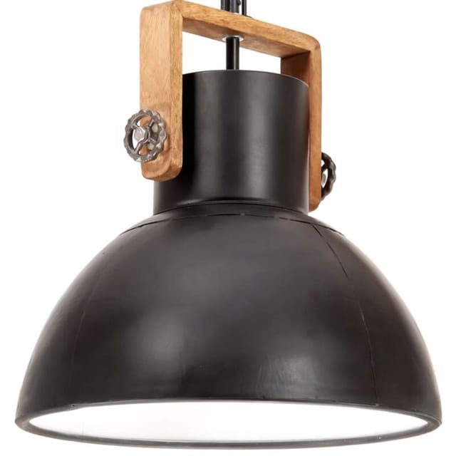 vidaXL Hängelampe Industriestil 25 W Schwarz Rund 40 cm E27 320535