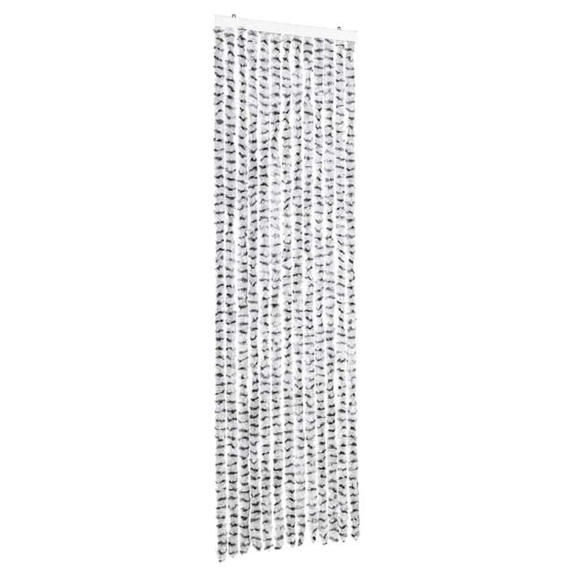 vidaXL Fliegenvorhang Hellgrau und Dunkelgrau 56x200 cm Chenille 377395