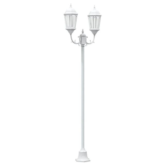 vidaXL Garten-Licht Weiß 68 x 20 x 235 cm Aluminium und Glas 42000343