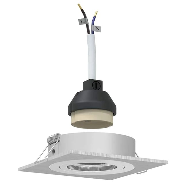 vidaXL Spotlight 6 Stk Silber 9 x 9 x 2 cm Aluminium 4108155