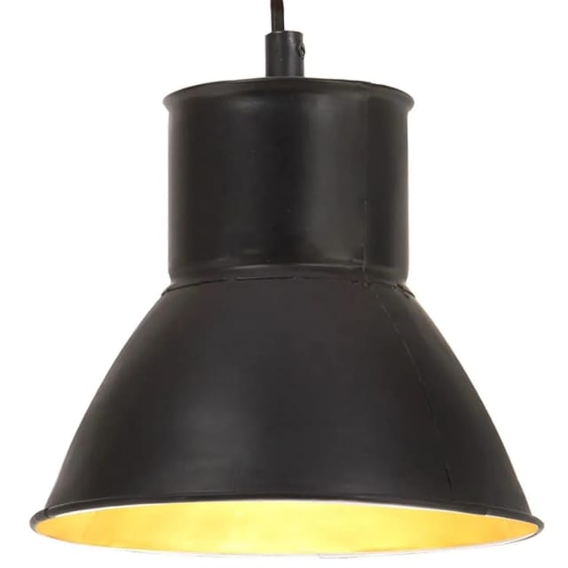 vidaXL Hängelampe 25 W Schwarz Rund 17 cm E27 320573