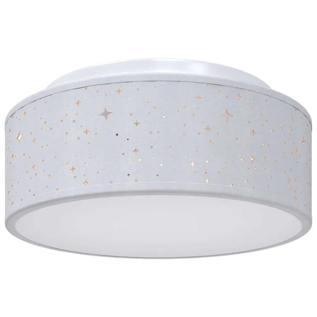 vidaXL Deckenlampe mit Strahlern Grau 30 x 30 x 13,5 cm Stoff 42001212