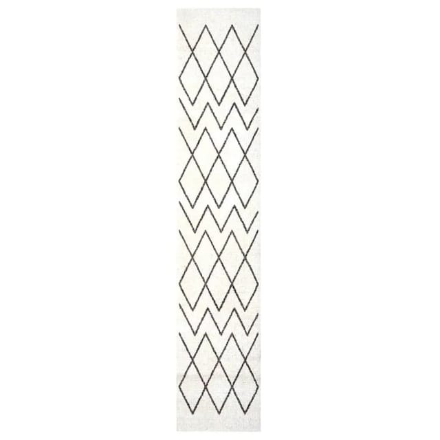 vidaXL Küchen Teppich Weiß 300 x 60 cm Samt 42013424