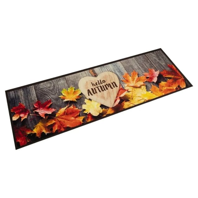 vidaXL Küchenteppich Waschbar Herbst 45x150 cm Samt 4005626