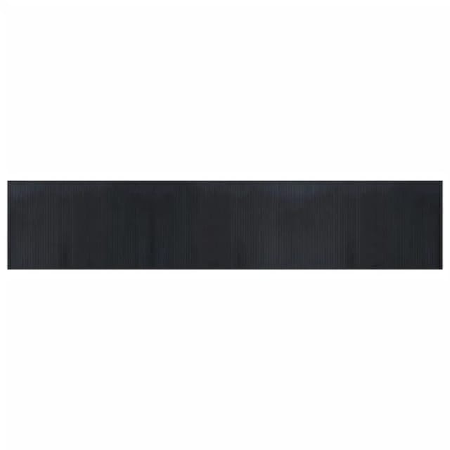 vidaXL Teppich Rechteckig Schwarz 60x300 cm Bambus 376840