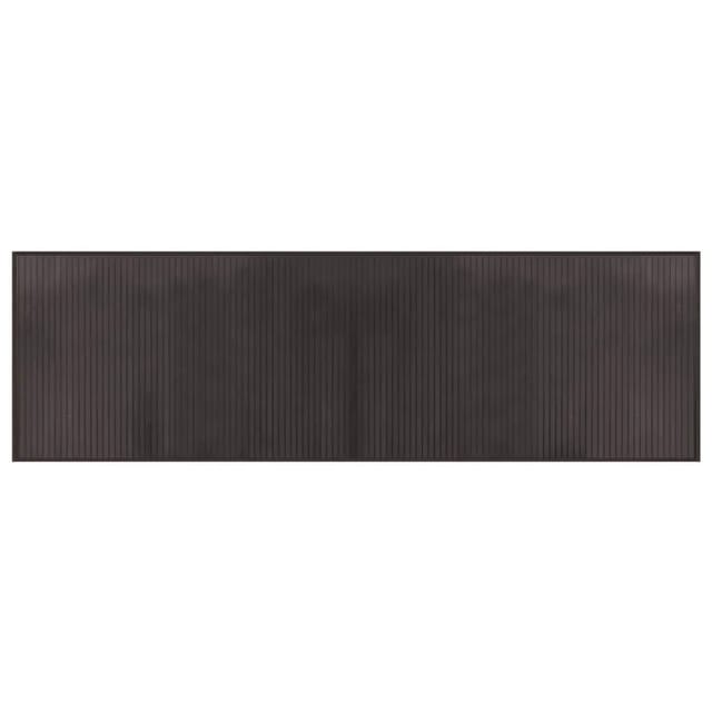 vidaXL Teppich Rechteckig Dunkelbraun 60x200 cm Bambus 376839