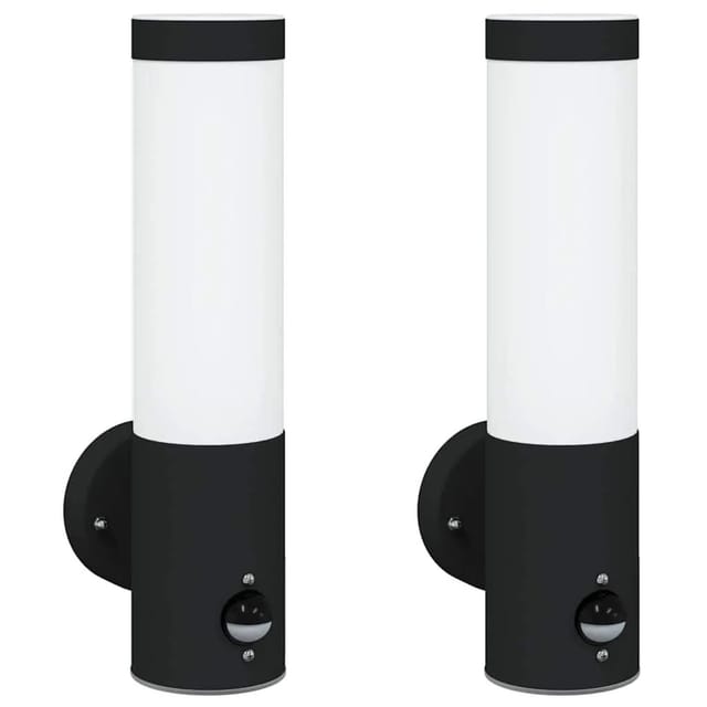 vidaXL Außenwandleuchte 2 Stk Schwarz 12 x 8,5 x 29 cm 4005940