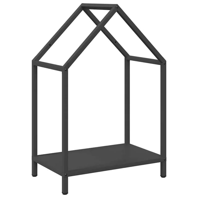 vidaXL Brennholzregal Schwarz 40x25x60 cm Kaltgewalzter Stahl 864291