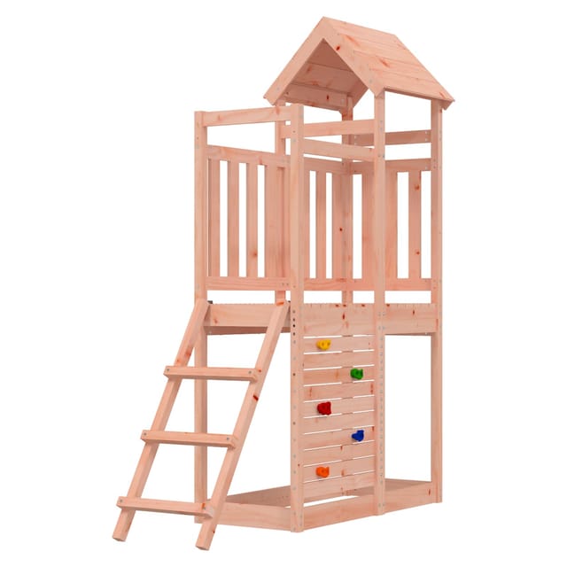 vidaXL Spielturm Braun 110,5 x 52,5 x 214 cm Massives Douglasienholz 3417203