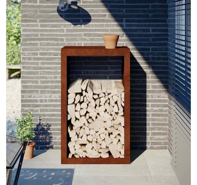 vidaXL Brennholzregal 60x40x100 cm Wetterfester Stahl 850995