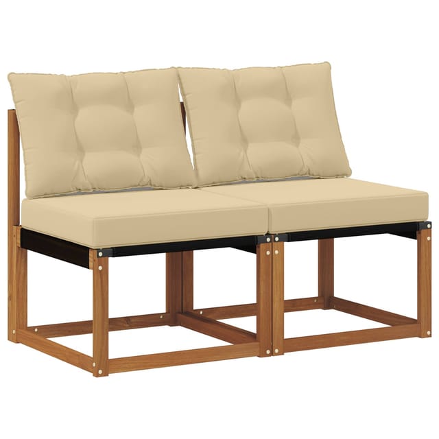 vidaXL 2 Stück Outdoor Mittelsofa 900608