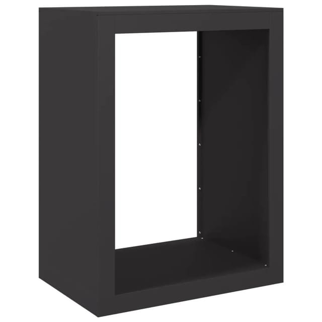 vidaXL Brennholzregal Schwarz 60x40x80 cm Stahl 850996