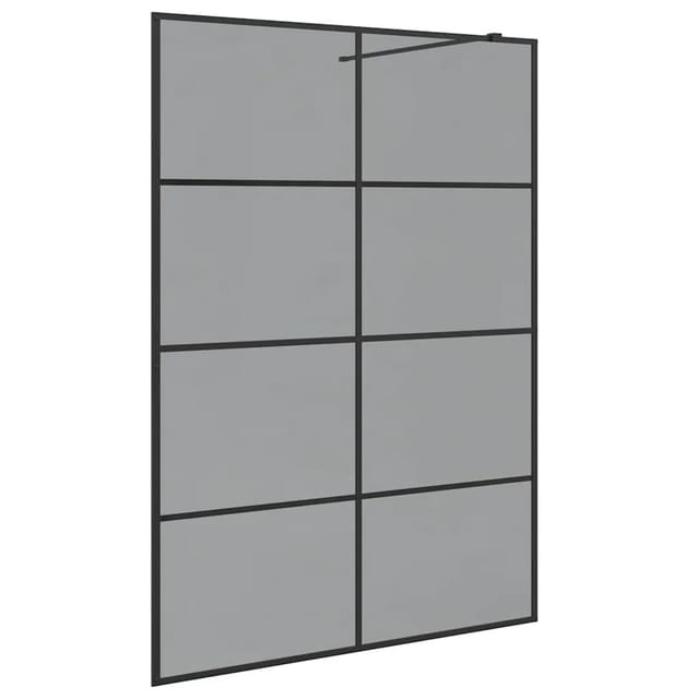 vidaXL Walk-In Duschwand Schwarz 140 x 195 cm Gehärtetes Glas 42022051