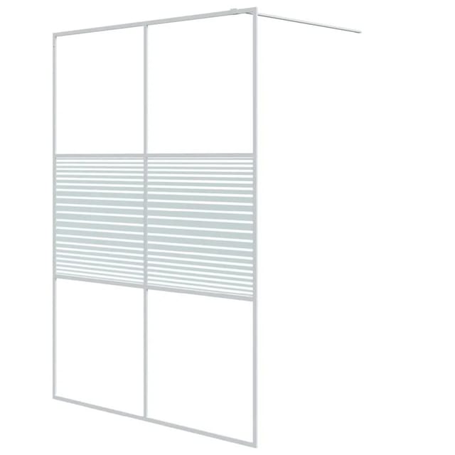 vidaXL Duschwand für Begehbare Dusche Weiß 140x195 cm ESG-Klarglas 152154
