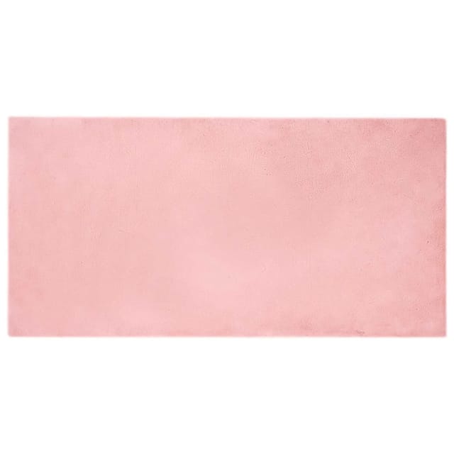 vidaXL Rutschfester Kunstfellteppich Olite Rosa 100 x 200 cm Polyester 42021701