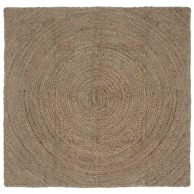 vidaXL Bereichsteppiche Quadratisch Grau 120 x 120 cm Jute 42010540