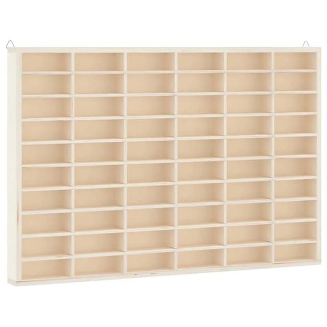 vidaXL Sammlervitrine aus Holz mit 60 Fächern 60 x 4,5 x 40,5 cm 4017378