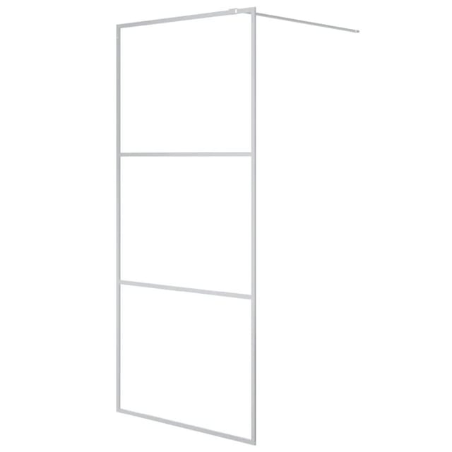 vidaXL Duschwand für Begehbare Dusche Silbern 90x195cm ESG-Klarglas 152116