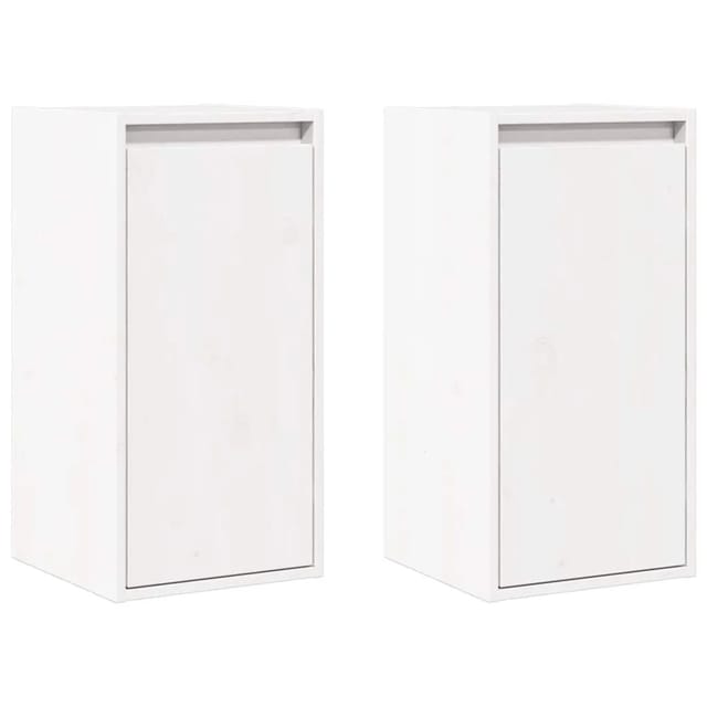 vidaXL Wandschränke 2 Stk Weiß 30x30x60 cm Massivholz Kiefer 813488