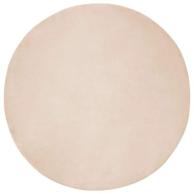 vidaXL Rutschfester Kunstfellteppich Olite Taupe Ø 80 cm Polyester 42021755