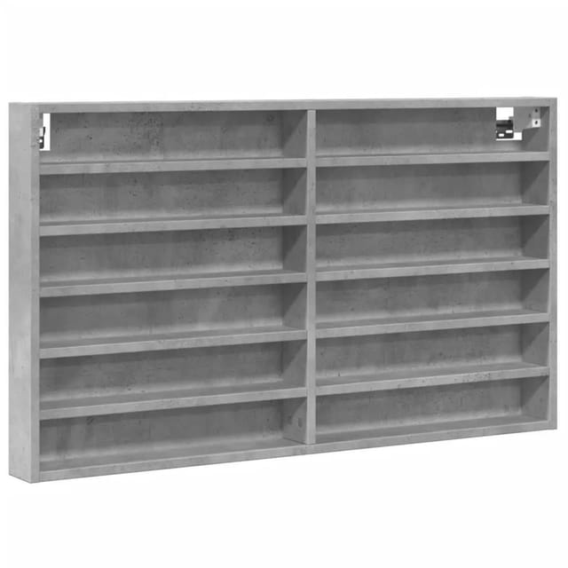 vidaXL Vitrinenschrank Betongrau 100x8,5x58 cm Holzwerkstoff 847943
