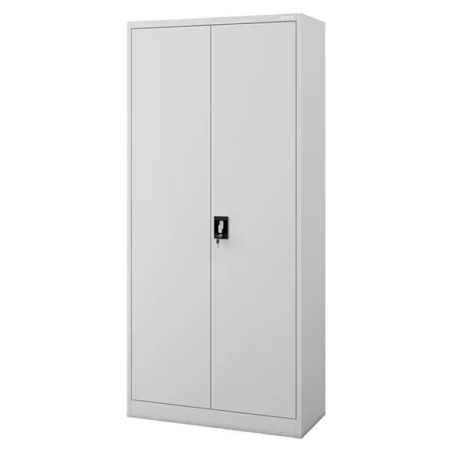 Jan Nowak Aktenschrank Metallschrank JAN H Grau 195x90x40 cm mit 3-Punkt-Verriegelung