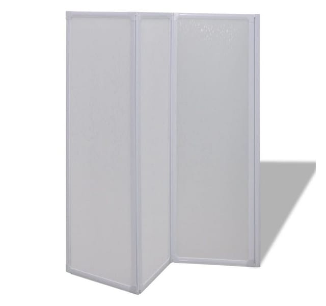 vidaXL Duschwand 141 x 132 cm 3 Paneele Faltbar 140785