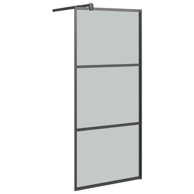 vidaXL Duschwand für Walk-In Dusche 80x195 cm Dunkel ESG Glas Schwarz 151889