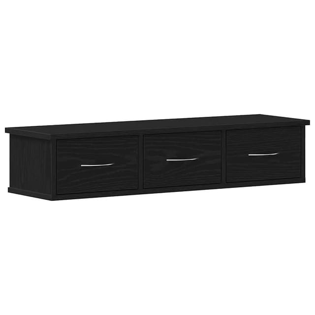 vidaXL Wandschrank Schwarz Eichen-Optik 88x26x18,5 cm Holzwerkstoff 861994