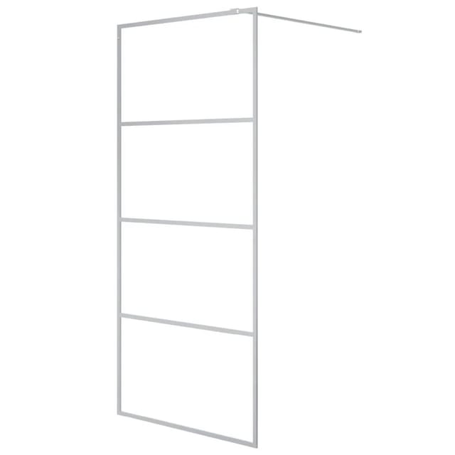vidaXL Duschwand für Begehbare Dusche Silbern 90x195cm ESG-Klarglas 152136