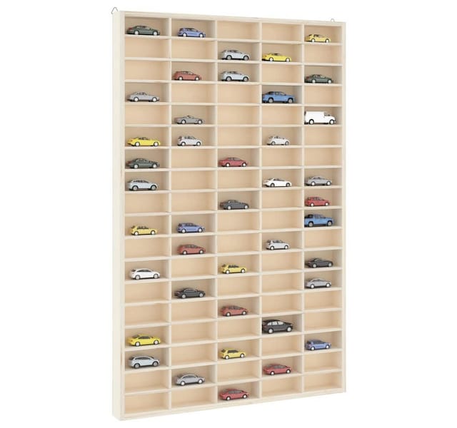 vidaXL Sammlervitrine aus Holz mit 90 Fächern 50,5 x 4,5 x 79 cm 4017379