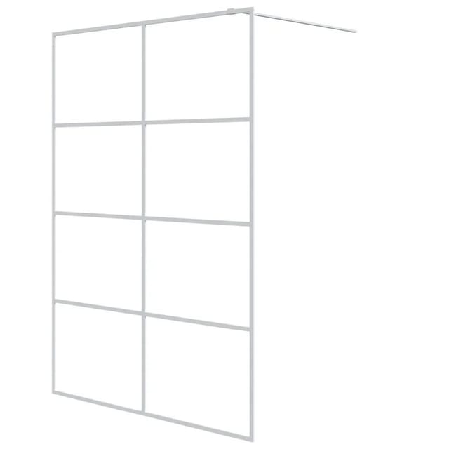 vidaXL Duschwand für Begehbare Dusche Weiß 140x195 cm ESG-Klarglas 152144