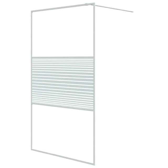 vidaXL Duschwand für Begehbare Dusche Weiß 115x195 cm ESG-Klarglas 152153