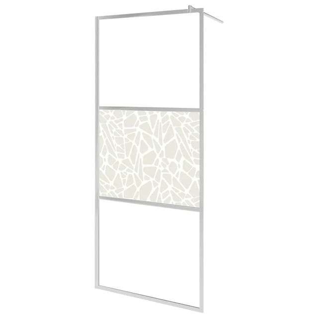 vidaXL Duschwand für Begehbare Dusche ESG-Glas Steindesign 100x195 cm 146652