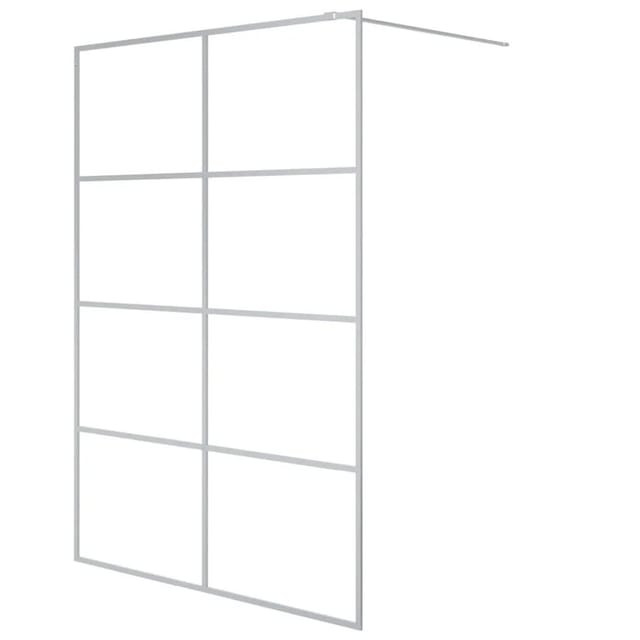 vidaXL Duschwand für Begehbare Dusche Silbern 140x195 cm ESG-Klarglas 152139