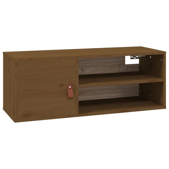 vidaXL Wandschrank Honigbraun 80x30x30 cm Massivholz Kiefer 818391