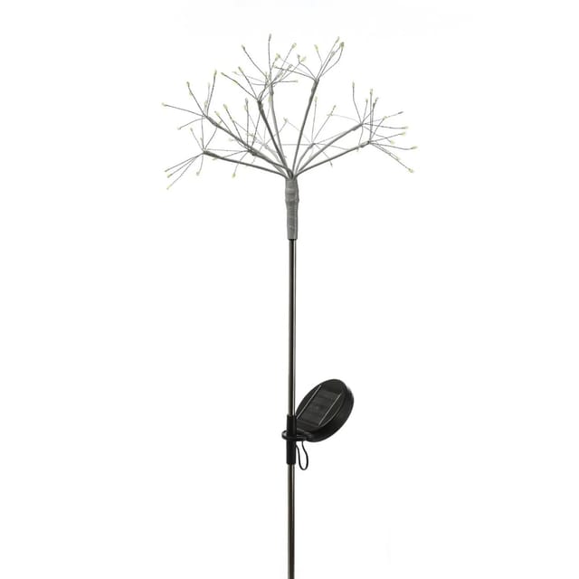 Marelida LED Solarstab Feuerwerk Gartendeko Gartenstecker 80cm Solarleuchte Sensor Weiß